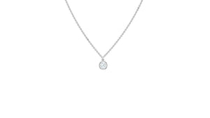 April Diamond Birthstone Necklace in 14kt White Gold