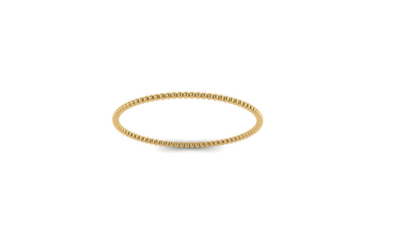 Beaded Ball Stacker Ring in 14k Yellow Gold