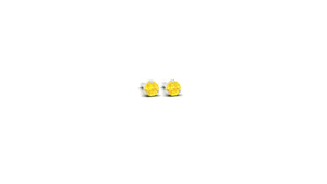14kt White Gold Mini Citrine Studs