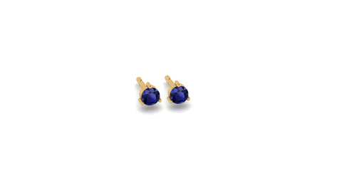 Blue Sapphire Mini Studs in 14kt Gold