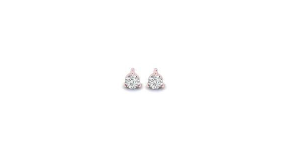14kt Rose Gold Mini Diamond Studs
