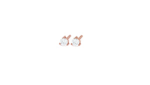 Petite Diamond Mini Studs in 14kt Rose Gold