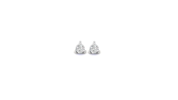 14kt White Gold Mini Diamond Studs