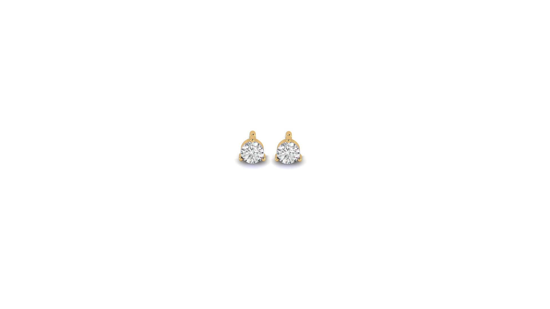 14kt Yellow Gold Mini Diamond Studs