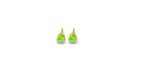 Peridot Mini Studs in 14kt Gold