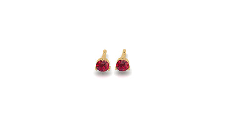 Ruby Mini Studs in 14kt Gold