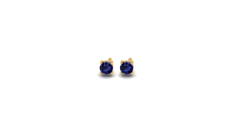 Mini Blue Sapphire Studs in 14kt Gold