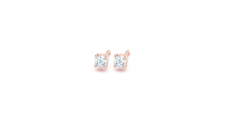 Mini Diamond Studs in 14kt Rose Gold