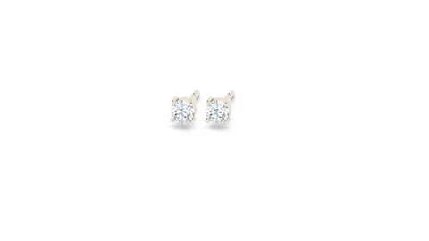 Mini Diamond Studs in 14kt White Gold