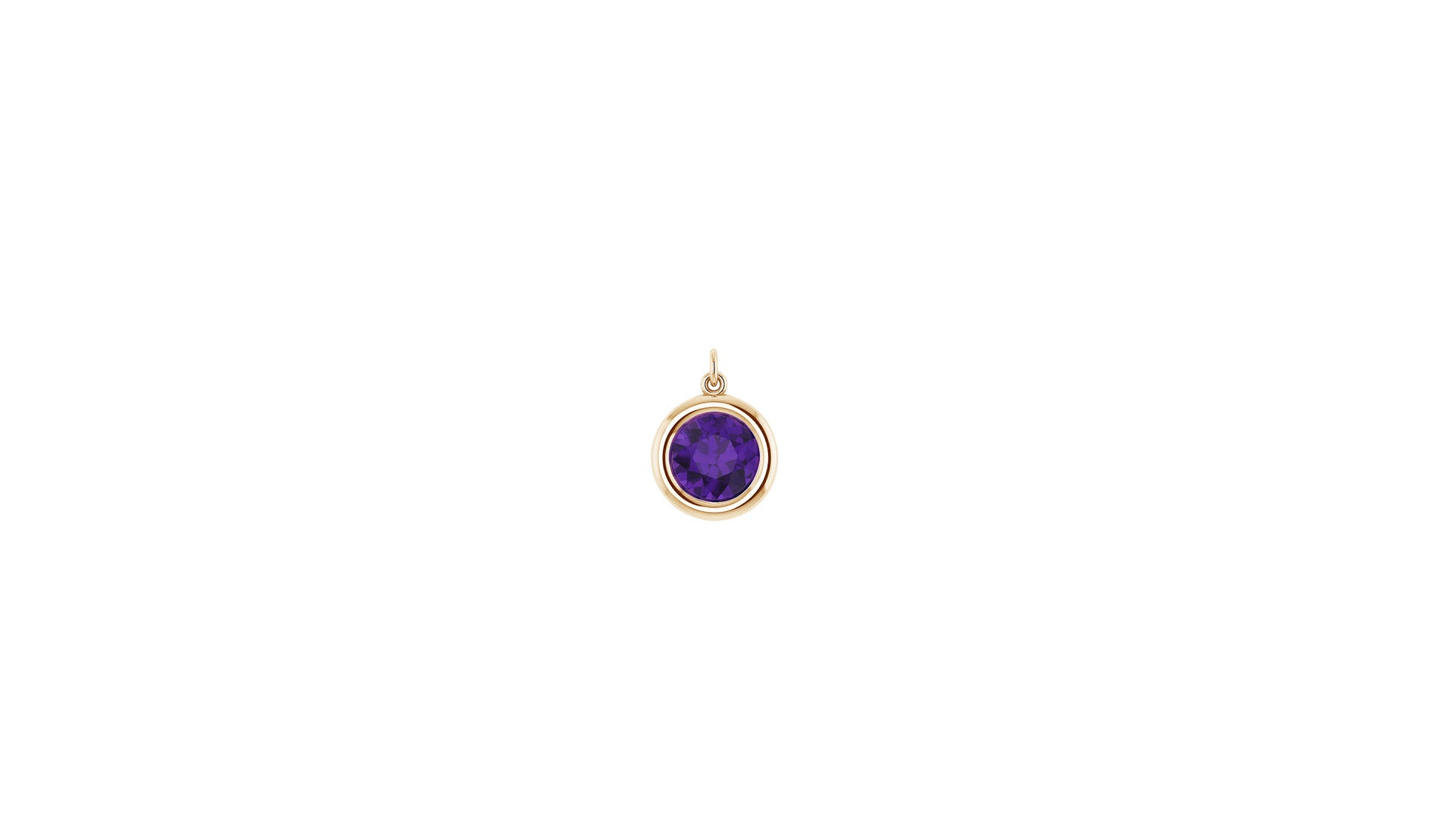 February Amethyst Charm in 14kt Gold