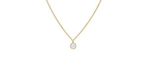 April Diamond Birthstone Necklace in 14kt Yellow Gold