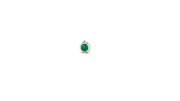 May Emerald Charm in 14kt Gold