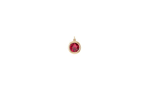 July Ruby Charm in 14kt Gold
