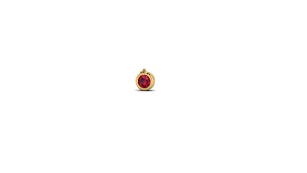 July Ruby Charm in 14kt Gold