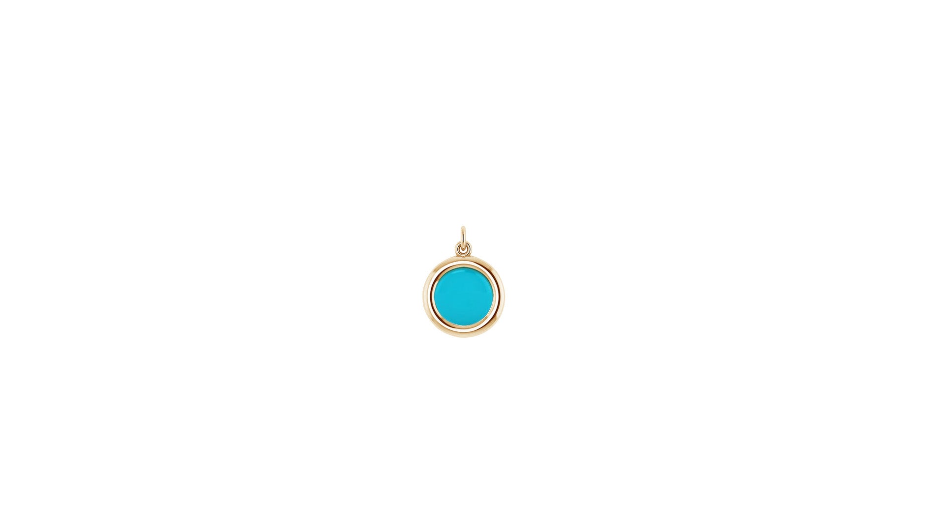 December Turquoise Charm in 14kt Gold