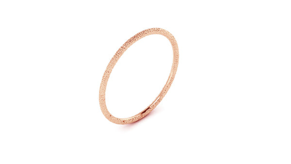 Hammered Stacker Ring in 14k Rose Gold