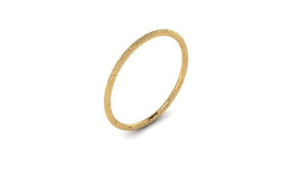 Hammered Stacker Ring in 14k Yellow Gold