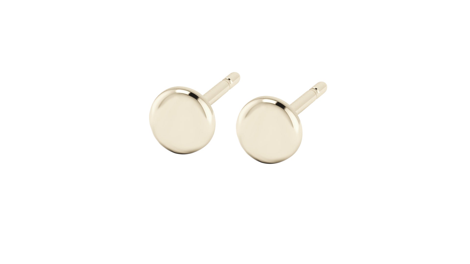 Thumbtack Studs in 14kt White Gold