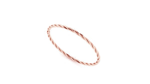 Twisted Wire Stacker Ring in 14k Rose Gold