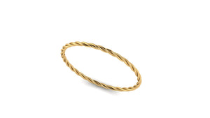 Twisted Wire Stacker Ring in 14kt Yellow Gold