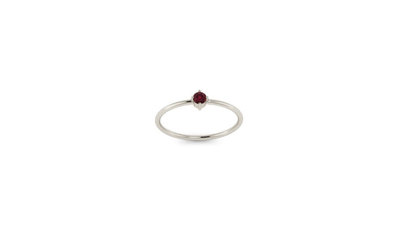 Solo Garnet Ring in 14kt Gold