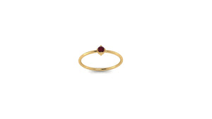 Solo Garnet Ring in 14kt Gold