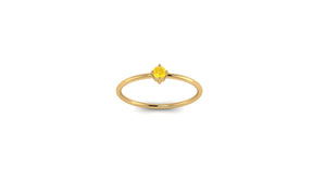 Solo Citrine Ring in14kt Gold
