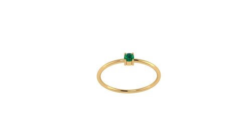 14kt Gold Solo Emerald Ring