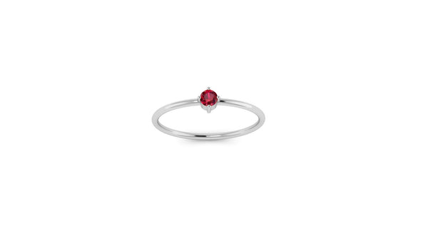 Solo Ruby Ring in 14kt Gold