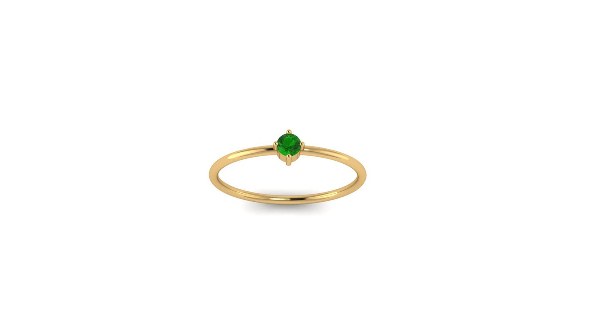 Solo Tsavorite Ring in 14kt Gold