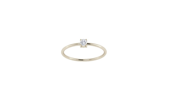 14kt White Gold Solo Diamond Ring
