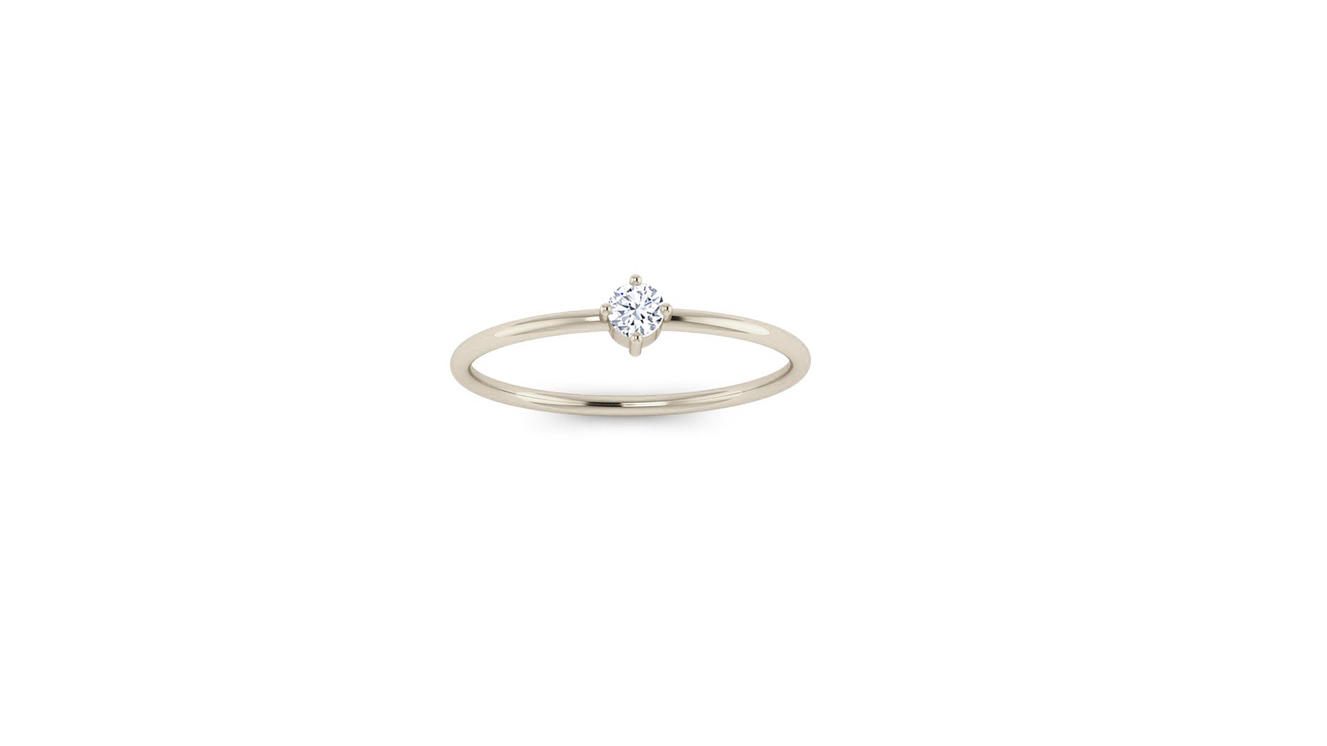 Solo Diamond Ring in 14kt White Gold