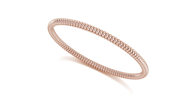Textured Stacker Ring in 14k Rose Gold