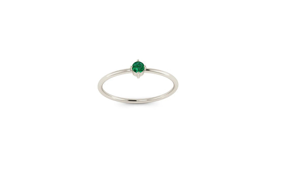 Solo Emerald Ring in 14kt Gold