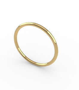 Medium Weight Stacker Ring in 14kt Gold